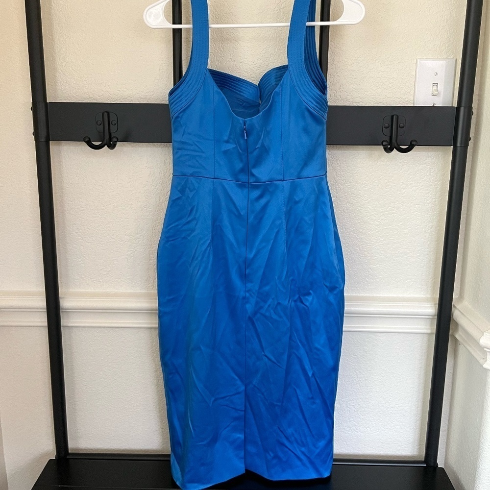 KAREN MILLEN | Satin Sheath Dress | Size 6 - Picture 3 of 9